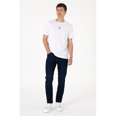 Erkek Koyu Mavi Jean Pantolon
