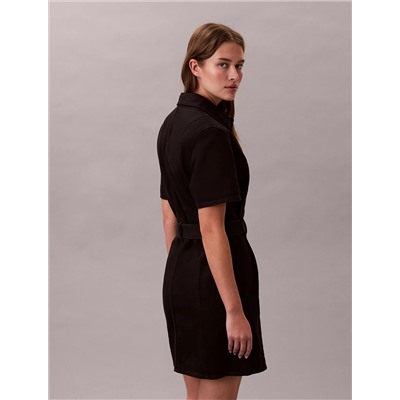 Denim Belted Mini Dress