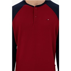 Erkek Bordo Pijama Takımı
