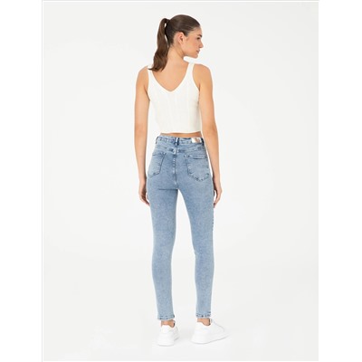 Açık Mavi Skinny Fit Jean Pantolon