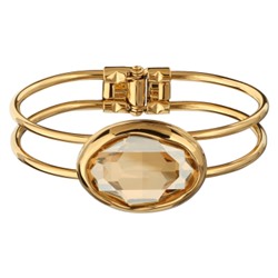 Браслет Грация (кристаллы SW 30х22 шампань; покрытие золото), Есть комплект