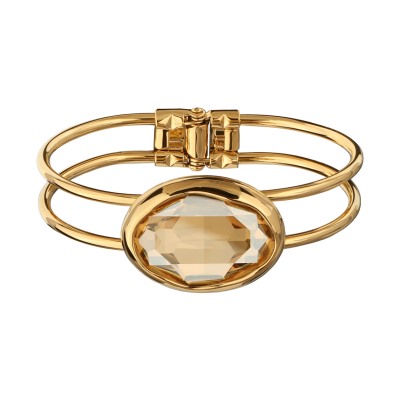 Браслет Грация (кристаллы SW 30х22 шампань; покрытие золото), Есть комплект