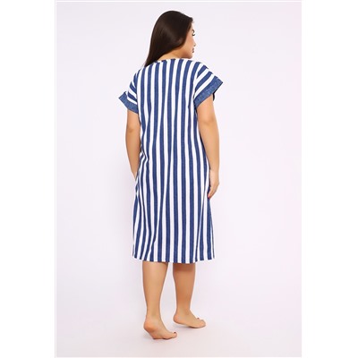 521 Халат на молнии - Полоска