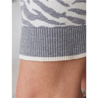 Платье жаккардовой вязки с кашемиром