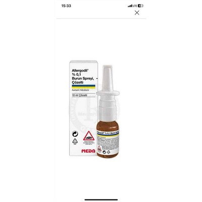 Allergodil" % 0,1 Burun Spreyi, Cozelti
