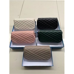 Мягкая кожаная стеганая сумка-багет с клапаном и ручкой через плечо, подарочная коробка ТОРИ БЕРЧ