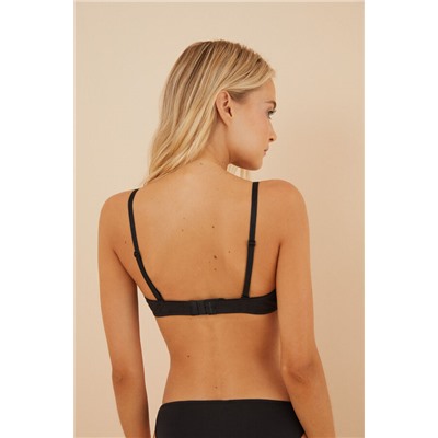 GORGEOUS Sujetador push up algodón negro