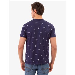ALLOVER USPA PRINT T-SHIRT WITH CHEST POCKET