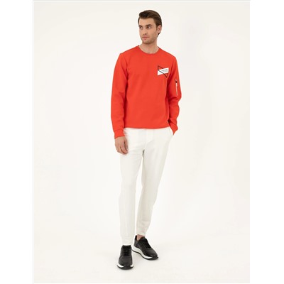 Beyaz Slim Fit Eşofman Altı