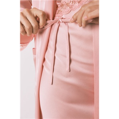 Bata midi satén rosa