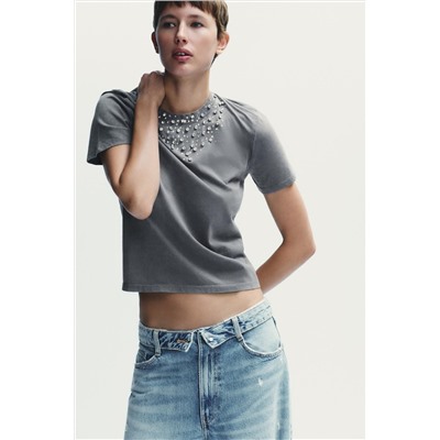 JEWEL FADED-EFFECT T-SHIRT