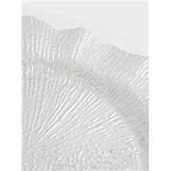 Тарелка подстановочная, 33 см, пластик, серебристая, Iceberg