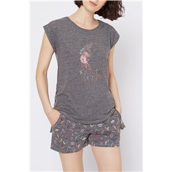 Camiseta Kimie Antracita jaspeado
