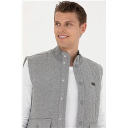 Erkek Gri Melanj Örme Hırka