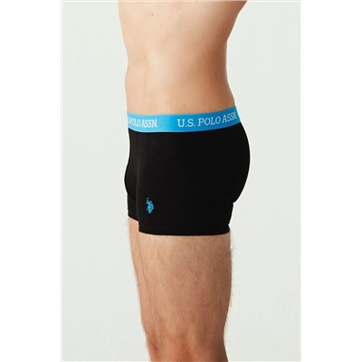 U.S. Polo Assn. Erkek Siyah 3 Lü Boxer