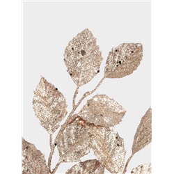 Ветка декоративная, 74 см, пластик/металл, золотистая, Листья, Interior gold