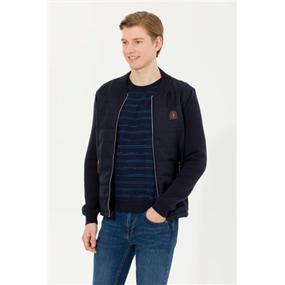 Erkek Lacivert Triko Hırka