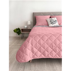 Комплект постельного белья с одеялом New Style КМ-019 серый-брусника