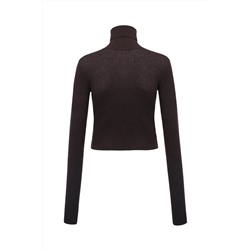 Jersey corto de lana Marrón oscuro