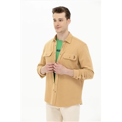 Erkek Camel Uzun Kollu Gömlek