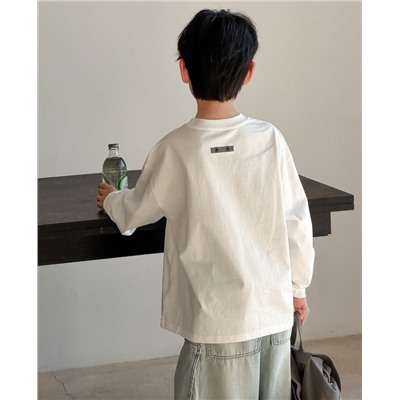 Хлопковый лонгслив для мальчиков