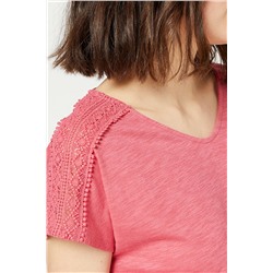 Футболка Simea Коралловый под мрамор