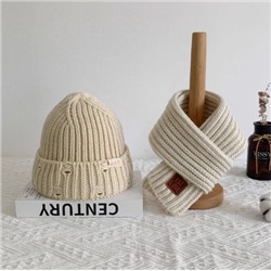 Шапка и шарф для мальчиков и девочек. Размер 2-12 лет