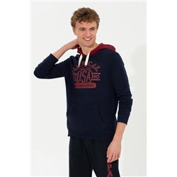 Erkek Lacivert Kapüşonlu Sweatshirt