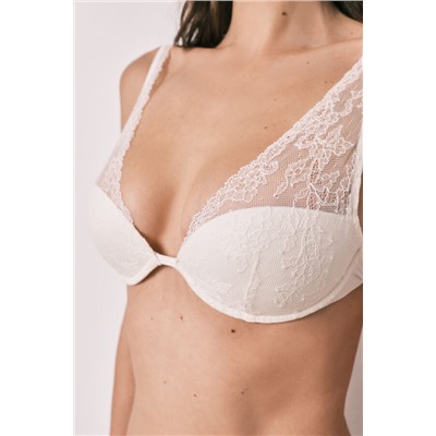 Sujetador halter encaje blanco INTUITIVE