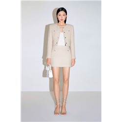 Minifalda de lana Rosa empolvado