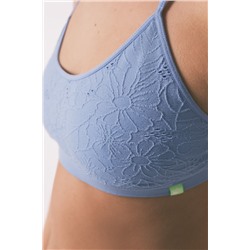 Sujetador top Seamless azul floral
