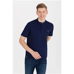 Erkek Lacivert Hakim Yaka Tişört