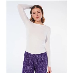 Top de pijama de manga larga