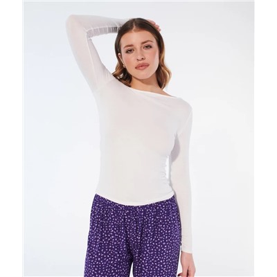 Top de pijama de manga larga