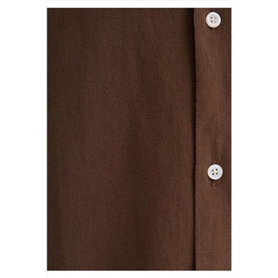 Mavi Kahverengi Gömlek Oversize / Geniş Kesim 0210679-89330
