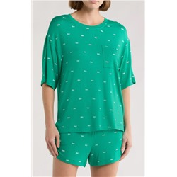 Logo Print T-Shirt & Boxer Pajamas DKNY