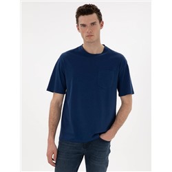 Açık Lacivert Comfort Fit Basic Tişört
