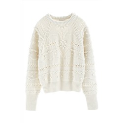 Jersey de punto de ochos Crudo