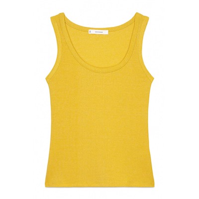 Camiseta tirantes canalé lurex dorado