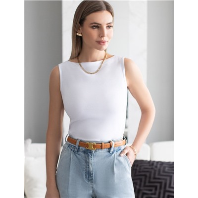 Топ из премиального хлопка с эластаном