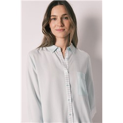 Camisola rayas y cuadros Vichy verde