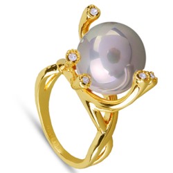 Кольцо (Майорка 14мм шампань; покрытие золото), Есть комплект