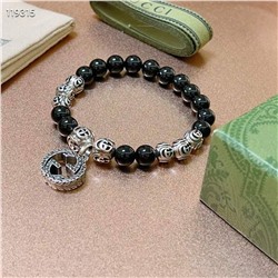 Браслет G*uc*ci - унисекс из натурального обсидиана Seiko