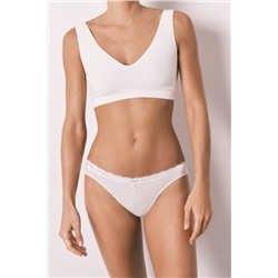 Pack 3 bragas clásicas algodón encaje y lazo