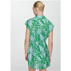 Vestido cruzado estampado