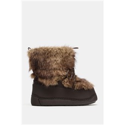COMBINED FAUX FUR ANKLE BOOTS SKI COLLECTION