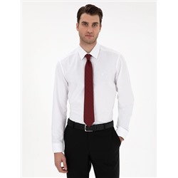 Beyaz Regular Fit Uzun Kollu Basic Gömlek