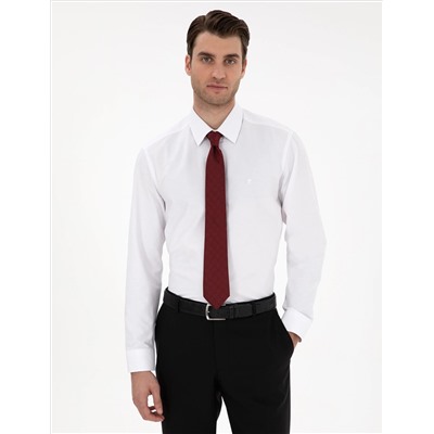 Beyaz Regular Fit Uzun Kollu Basic Gömlek