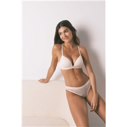 Sujetador triangular CHARMING animal print marfil