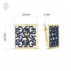 Серьги серебро 52836YU